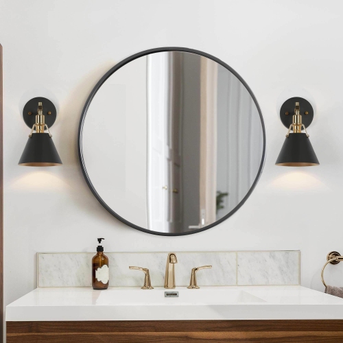 Modern 1-Light Single Wall Sconce Silver Metal Shade for Kithcen