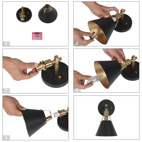 Modern 1-Light Single Wall Sconce Silver Metal Shade for Kithcen