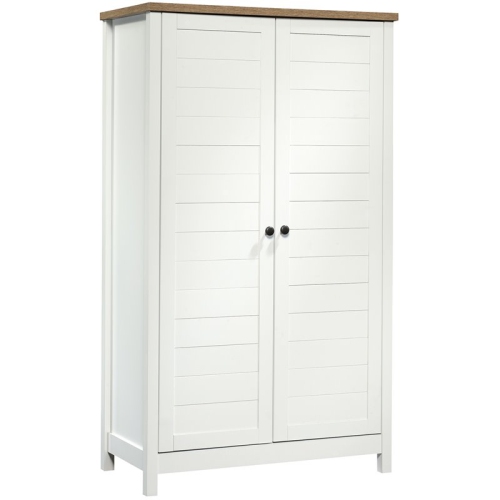 SAUDER  Cottage Road Tall Wood Storage Cabinet In Soft White