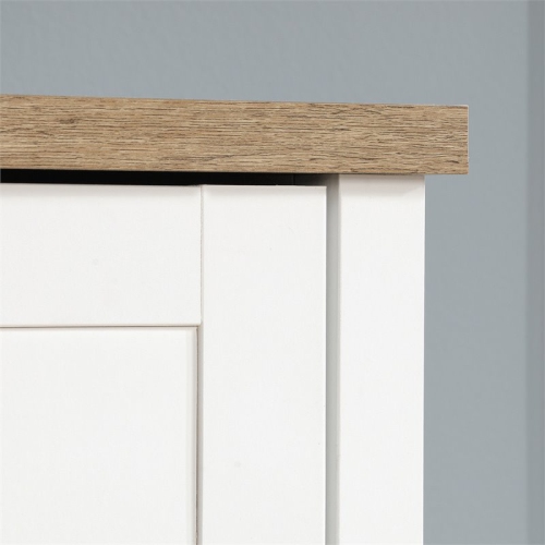 Sauder – grande armoire de rangement en bois Cottage Road, blanc doux