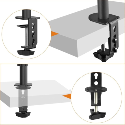 Bracwiser Dual Vertical Fully Adjustable Monitor Arm Stand Mount Fits Two Screen 13-32 inch 22lbs for Monitor Computer Screen 13 15 17 19 20 22 23 24