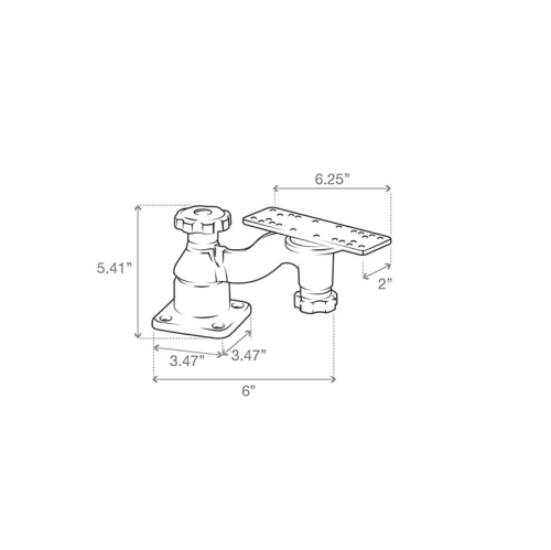 National Products RAM-109H Marine Ram Single Swing Arm Mount System