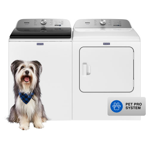 Laveuse à chargement par le haut 5,4 pi³ Pet Pro de Maytag - Blanc