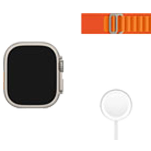 Bell Apple Watch Ultra 49mm Titanium Case with Orange Alpine Loop - Medium