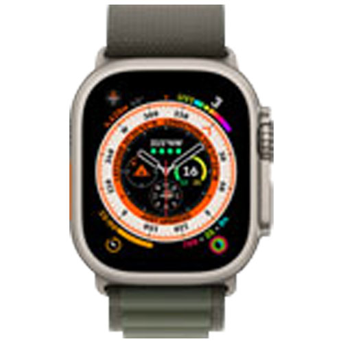 Bell Apple Watch Ultra 49mm Titanium Case with Green Alpine Loop - Large