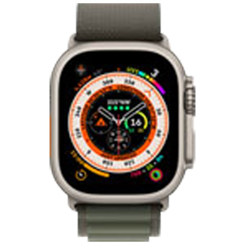 Bell Apple Watch Ultra 49mm Titanium Case with Green Alpine Loop - Medium