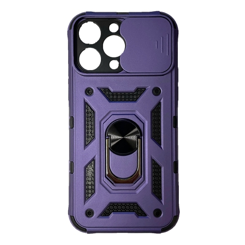 TopSave Camera Cover & Kickstand Heavy Duty Protective with Magnetic Car Mount Holder Case for iPhone 14 Plus, Violet