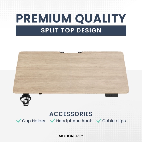 Ordinateur de bureau debout debout à hauteur ajustable à moteur électrique MotionGrey pour la maison et le bureau - Cadre blanc - Exclusivité Best Buy