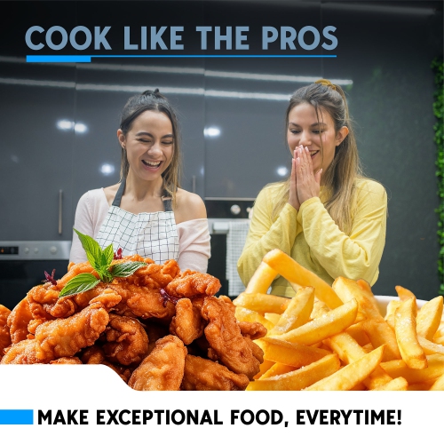 Biltek Double Deep Fryer with Baskets for Home Use and Small Business, Commercial Electric Deep Fryer, 2 x Large Removable Baskets, Outdoor Electric