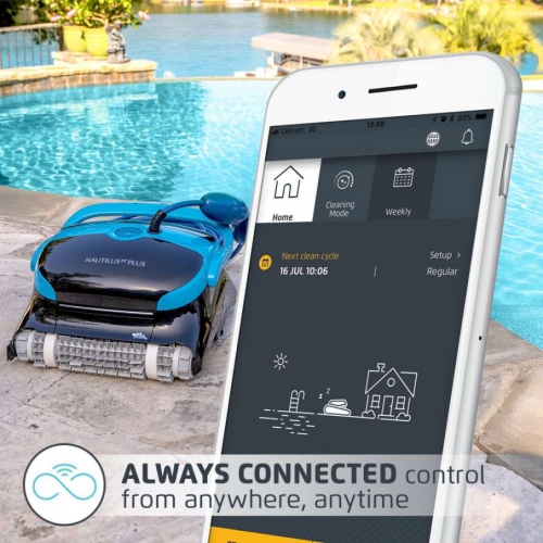 Dolphin Nautilus CC Plus Robotic Pool Vacuum Cleaner with Universal Caddy —  Easy to Transport and Store Your Dolphin — Ideal for Above/In-Ground Pools  up to 50 FT in Length : 