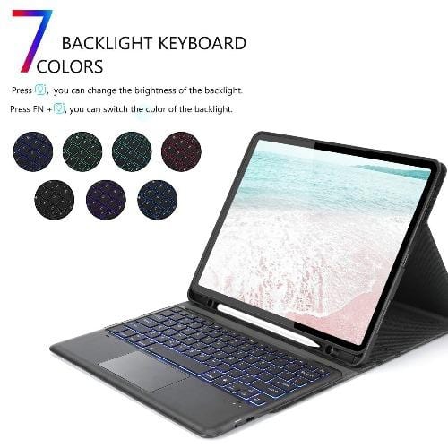 SaharaCase - Keyboard Folio Case for Apple iPad Pro 12.9" (4th,5th, and 6th Gen 2020-2022) - Black