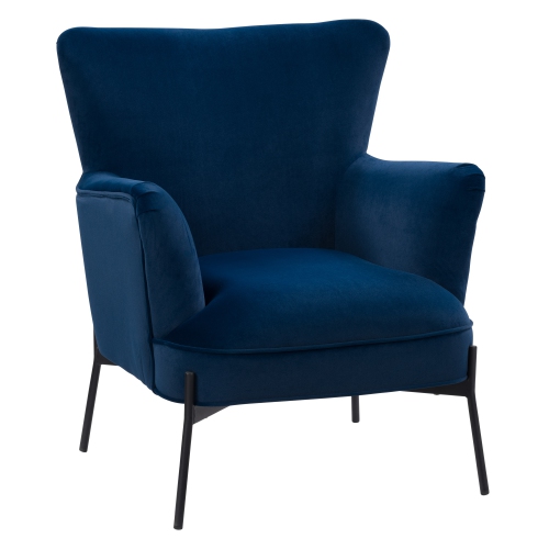 CorLiving LSS-201-C Elwood Wingback Accent Chair in Blue