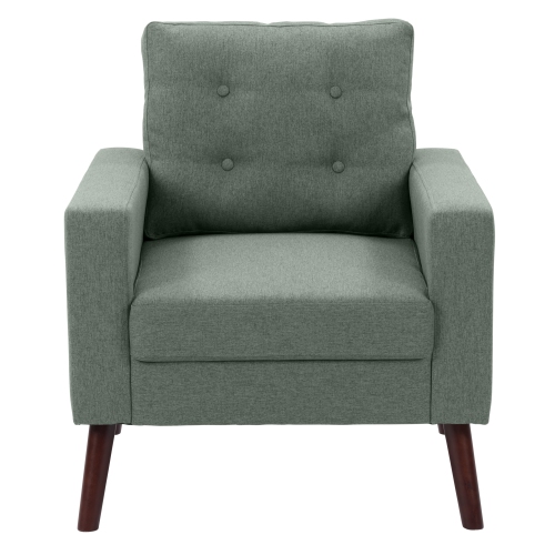 Fauteuil d'appoint capitonné Elwood en vert clair