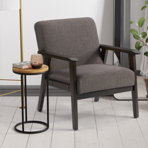 CorLiving LTS-101-C Greyson Wood Armchair