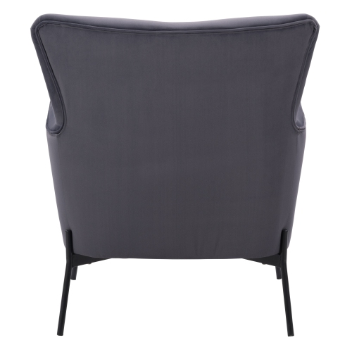 Fauteuil d'appoint à dossier ailé Elwood en gris