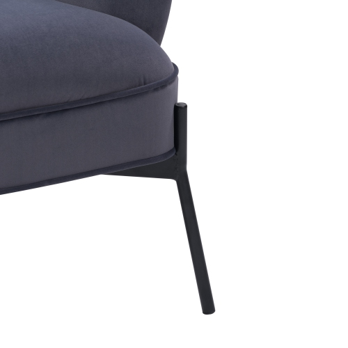 Fauteuil d'appoint à dossier ailé Elwood en gris
