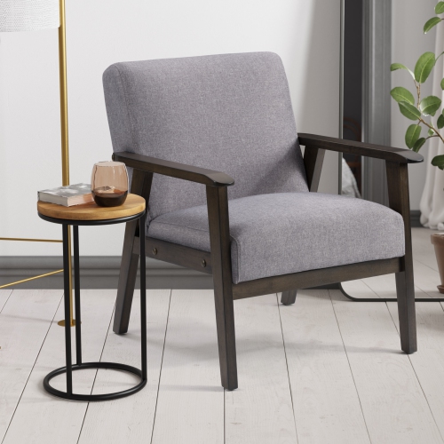 CorLiving LTS-100-C Greyson Wood Armchair