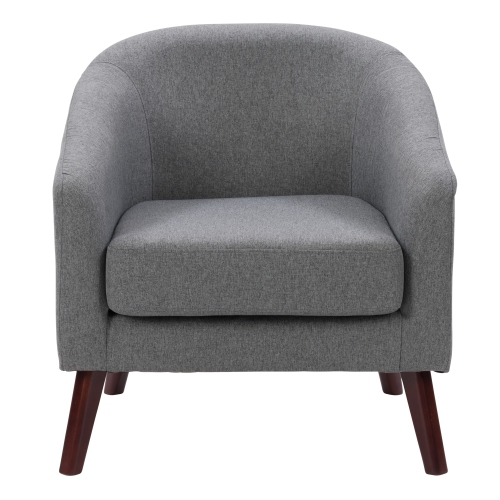 Fauteuil Tube moderne Elwood en gris