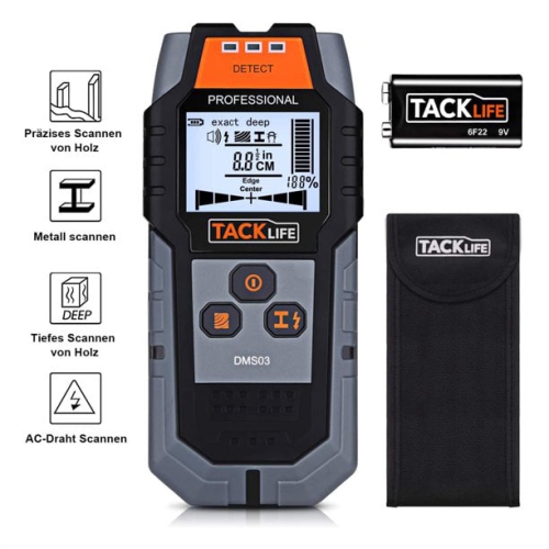 TACKLIFE 4 In 1 Center Finding Electronic Scanning Stud Finder - DMS03