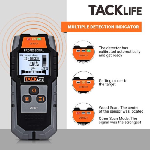 TACKLIFE 4 In 1 Center Finding Electronic Scanning Stud Finder - DMS03