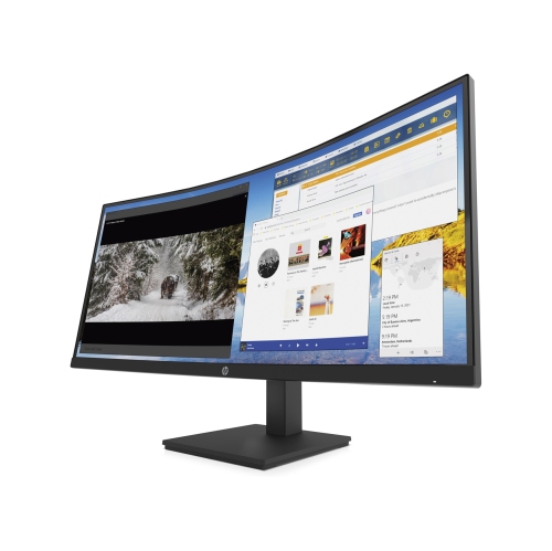 HP INC. 34" Ultrawide QHD 5ms GTG Curved VA Monitor - Black