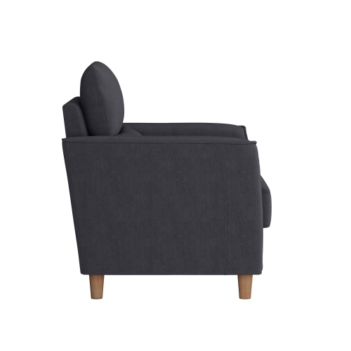 CorLiving LGA-201-C Georgia Dark Grey Upholstered Accent Chair