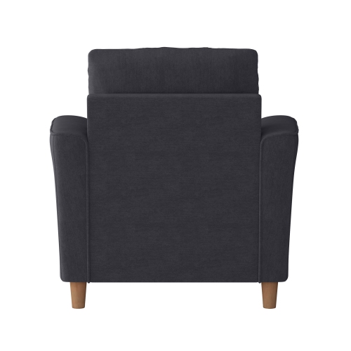 CorLiving LGA-201-C Georgia Dark Grey Upholstered Accent Chair