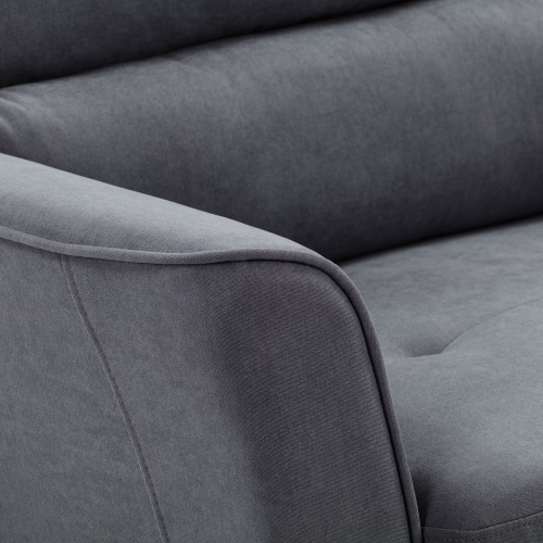 CorLiving LGA-201-C Georgia Dark Grey Upholstered Accent Chair