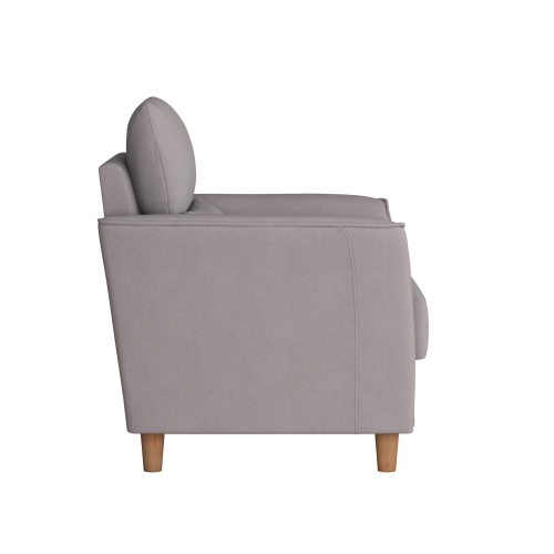 Chaise d'appoint rembourrée gris clair Georgia
