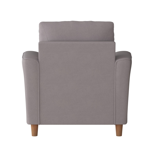 Chaise d'appoint rembourrée gris clair Georgia