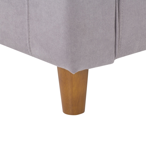 Chaise d'appoint rembourrée gris clair Georgia