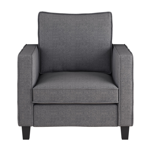 Fauteuil d'appoint en tissu gris Georgia de CorLiving