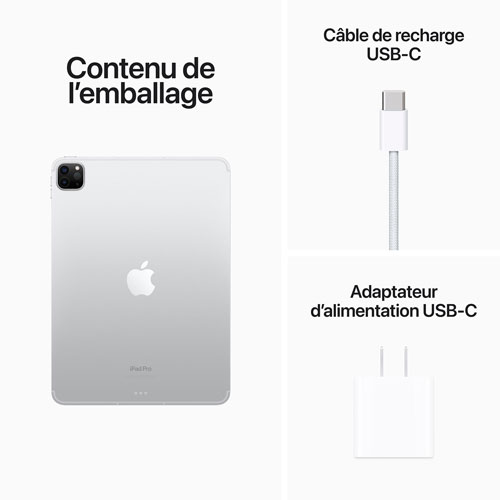 TELUS Apple iPad Pro 11" 1TB with Wi-Fi & 5G (4th Generation) - Silver - Monthly Financing