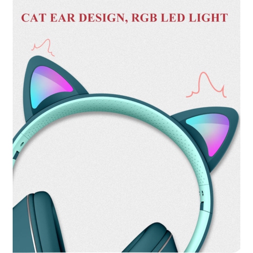 RGB Luminous Cat LED Casque de jeu pour appareils mobiles/console de jeu/PC/portable réduction du bruit et casque d'écoute avec fil avec microphone