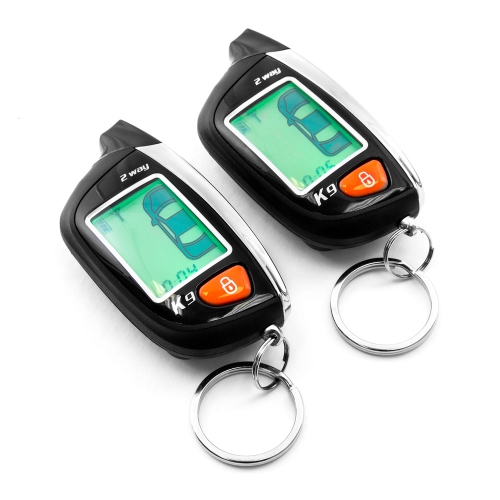 Krator 2-Way Car Alarm Security Alarm with LCD Status Display and Remote Engine Start