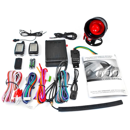 KapscoMoto 2 Way Car Truck Security Alarm with Remote Engine Start Fits all Car and Trucks