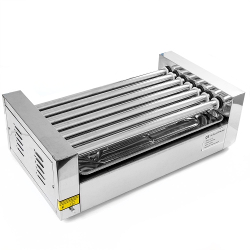 Biltek Hot Dog Grill Roller Commercial 18 Hotdog Maker Warmer Cooker Machine 7-Rollers