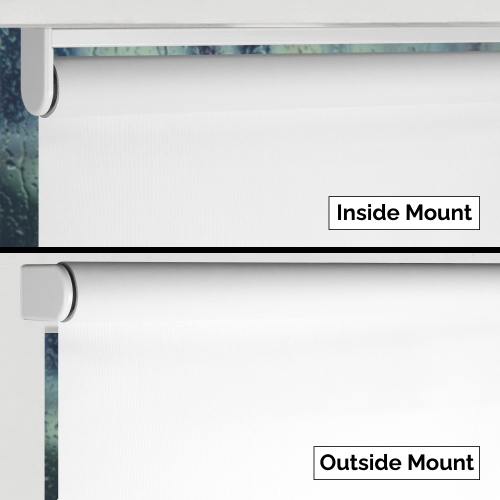 Biltek Window Roller Shades Blackout Easy Adjustment Blinds for Windows, White