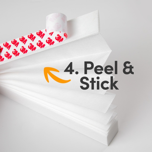 Biltek – abat-jour en tissu plissé filtrant la lumière, pare-soleil de fenêtre en tissu sans fil, 48 larg. X 72 haut., blanc ou noir