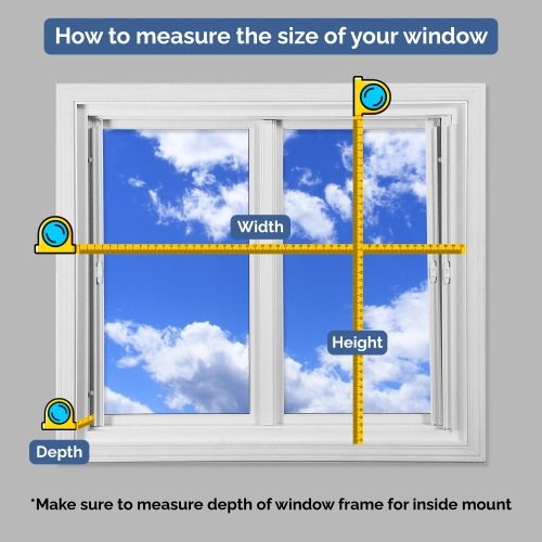 Biltek Blackout Window Shades Cordless Window Blinds with Spring Lifting System for Home & Office, White