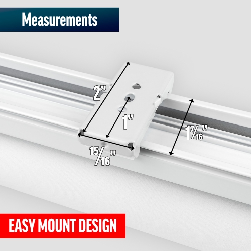 Biltek Cordless Roller Shades, Total Blackout Window Blinds, White, Easy to Install Inside or Outside Mount Thermal Insulated Fabric with Spring