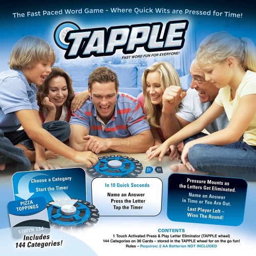 TAPPLE® Word Game | Fast-Paced Family Board Game | Choose a Category & Race Against The Timer to be The Last Player | Learning Game Great for All Ages