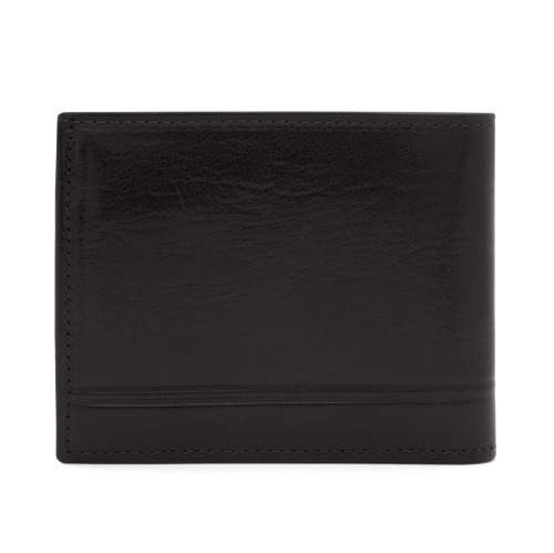 Portefeuille à deux volets en cuir Cavalinho - Noir - fait à la main au Portugal et protégé RFID