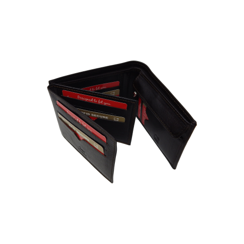 Cavalinho Trifold Leather Wallet - Black - handmade in Portugal & RFID protected