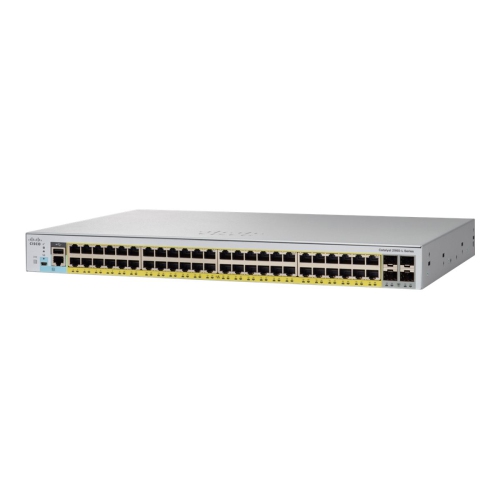 Cisco Catalyst 2960L-48PS-LL - Switch - managed - 48 x 10/100/1000 (PoE+) +  4 x Gigabit SFP (uplink) - desktop, rack-mountable - PoE+ (370 W)