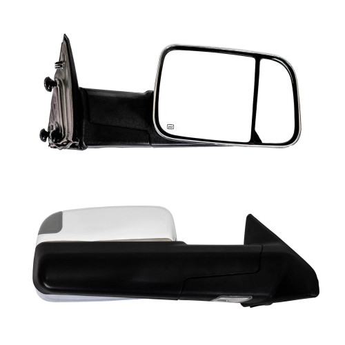 Galaxy Auto 2009-2018 Dodge Ram Power Folding Towing Mirrors - Chrome
