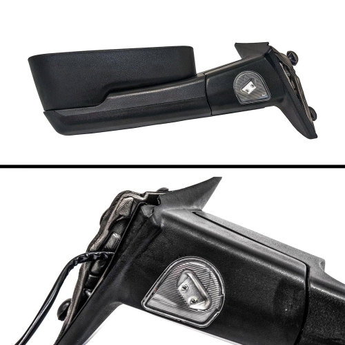 Galaxy Auto 2009-2018 Dodge Ram Manual Folding Towing Mirrors - Black