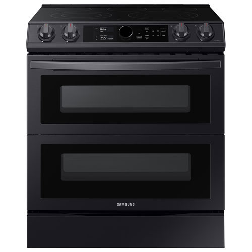 Open Box - Samsung 30" 6.3 Cu. Ft. Double Oven Slide-In Electric Range(NE63T8751SG)- Perfect Condition