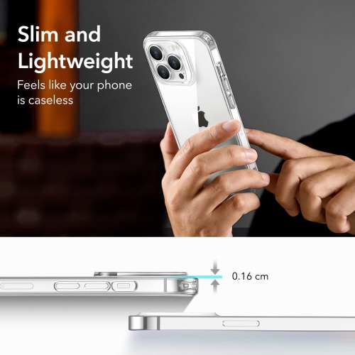 ESR Clear Case Compatible with iPhone 14 Pro Max Case, Shockproof Thin Silicone Cover, Yellowing-Resistant Slim Transparent