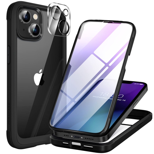 Miracase Full Body Protection Compatible with iPhone 14 Case 6.1"(2022), Built-in 9H Tempered Glass Screen Protector with 2